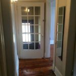 Hallway with glass door